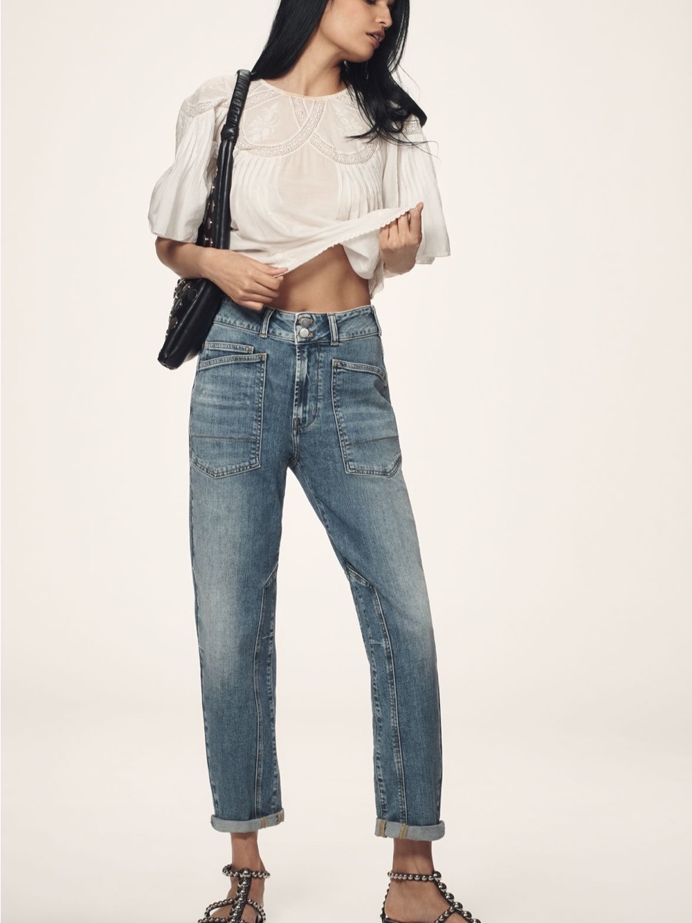 NWOT Anthropologie Pilcro Wanderer Jeans Lonnie Wash Size 28 Petite